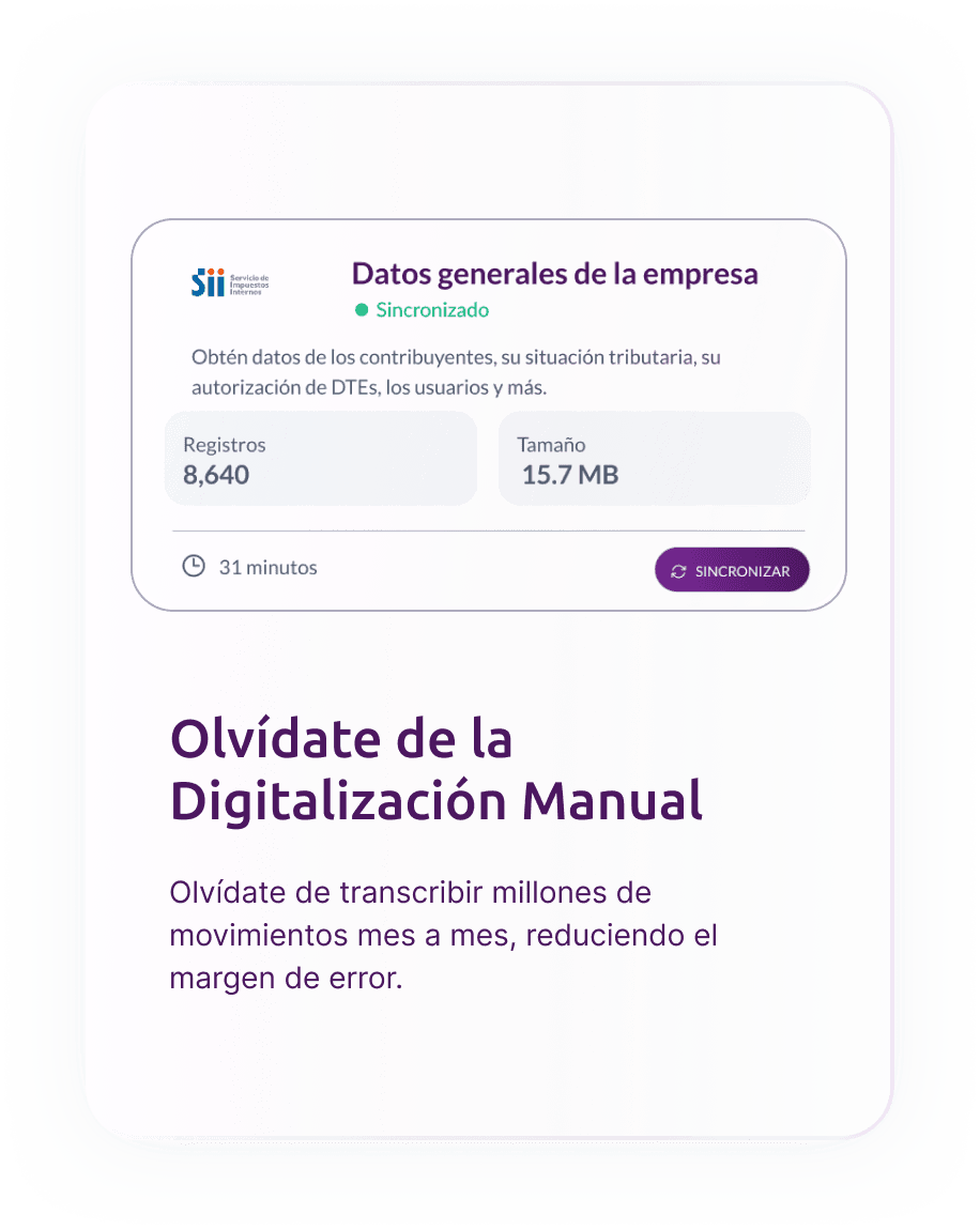 Panel de Cymasuite mostrando información contable centralizada